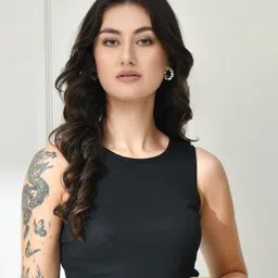 Sterio Pace Women Round Neck Sleeveless Cotton Crop Top-image-38