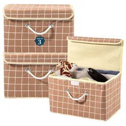 Kuber Industries Brown Set of 3 Reusable Drawer Organiser Organisers-16
