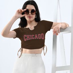 CLAFOUTIS Print Cotton Crop Top-image-24
