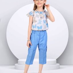 Lei-Chie Girls Printed Top with Capris-image-112