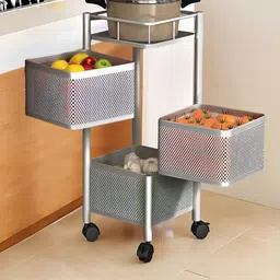 Myntra Elegant Homes Silver-Toned Set of 1 Regular Multi-Utility Organisers-14