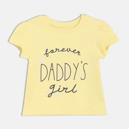 MINI KLUB Kids-Girls Typography Print Cotton Top-42