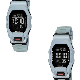 TARIDO Men Pack Of 2 Rectangular Dial & Straps Digital Watch CS_COMBO_GREY-40-6