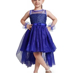 Kaku Fancy dresses Net Fit & Flare Midi Dress-image-10