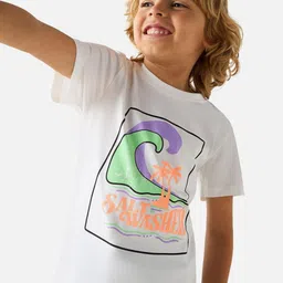 Juniors by Babyshop Boys Printed Pure Cotton Pockets T-shirt-54