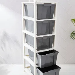 Home Centre Grey Multi-Utility 5-Tier Organisers-46