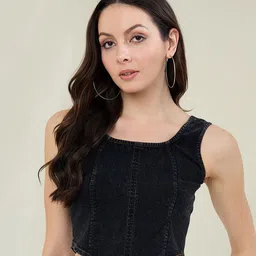 StyleStone Cotton Denim Corset Top-picture-13