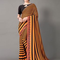 DIVASTRI Striped Saree With Blouse Piece-picture-40