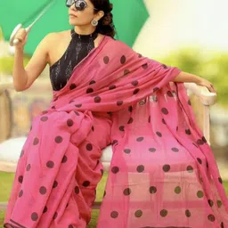 Ruuprekha Floral Printed Pure Cotton Khadi Saree-28