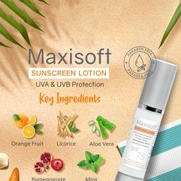 Maxisoft Set Of 2 Sunscreen Lotion SPF 75 UVA & UVB Protection - 50 ml Each image 3