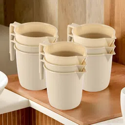 Aura Beige Plastic Bath Accessories Set-image-47
