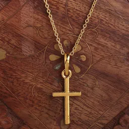 AKSHAT SAPPHIRE Gold-Plated Sterling Silver Contemporary God Jesus Christ Pendant-23