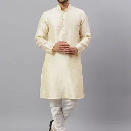 Latest Chikan Garments Men Solid Kurta with Churidar-picture-7