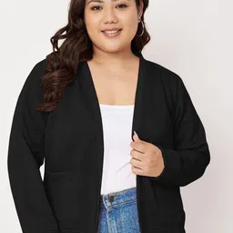 BRINNS Women Fleece Open Front Jacket-image-11