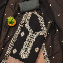 LeeliPeeri Designer Embroidered Unstitched Dress Material-image-57