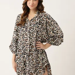Ms.Lingies Printed Shirt Nightdress-picture-24