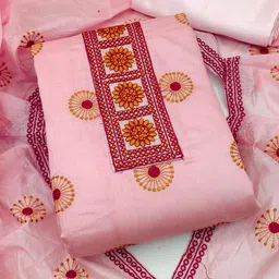 SAINOOR Floral Embroidered Unstitched Dress Material-picture-15