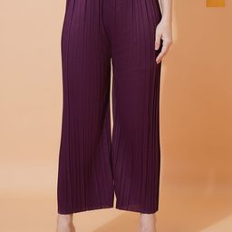 LECOWAR Women Pack of 2 Comfort Mid-Rise Rregular Trousers-image-17