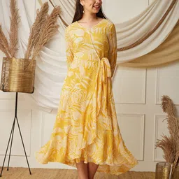 BAESD Floral Print Chiffon Maxi Dress-image-34