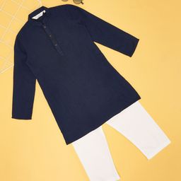 indus route by Pantaloons Boys Regular Pure Cotton Kurta with Pyjamas-12