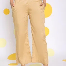 KAORI BY SHREYA AGARWAL Women Relaxed Straight Leg High-Rise Trousers-image-79