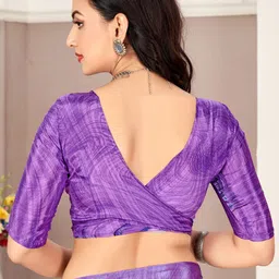 KALINI Geometric printed saree with printed border image 2
