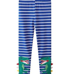 LULU & SKY Girls Striped Applique Ankle Length Leggings-picture-32