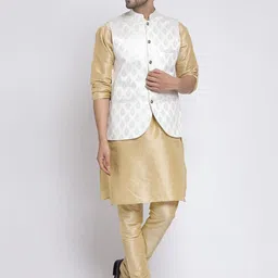 TS LIFESTYLE Men Regular Dupion Silk Kurta with Churidar-image-79