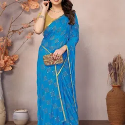 REDFISH Floral Printed Saree-picture-2