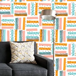ArtzFolio Printed UV-Resistant Anti-Bacterial Colorful Abstract ShapesPeel & Stick Wallpaper-image-79