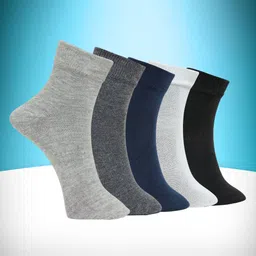 MJE Unisex Pack Of 5 Comfortable Ankle-Length Socks-picture-31