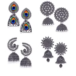Sangria Silver-Plated Alloy Earrings-70
