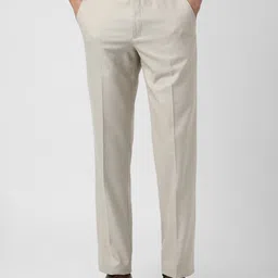 Van Heusen Men Checked Mid-Rise Formal Trousers-image-83