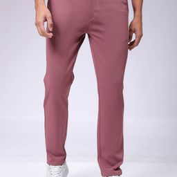 Luxe by TIGC Men Textured Slim Fit Trousers-image-56
