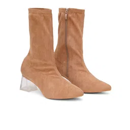 Sherrif Shoes Women Casual Block-Heeled Chelsea Boots-30