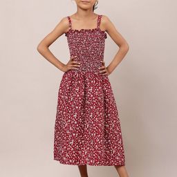Moda Rapido summer collection Girls Floral Printed Smocked Fit & Flare Midi Dress-picture-3