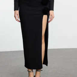 Trendyol Side Slit Midi Skirt-image-16