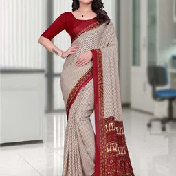 K 5 Fashion Floral Pure Crepe Saree-picture-44
