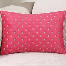 Modern Minimalist Rectangle Cushion Covers Set of 1 | 12x18 Inches Velvet Pillow Covers | Decorative Dot Design Rani Color-image-70
