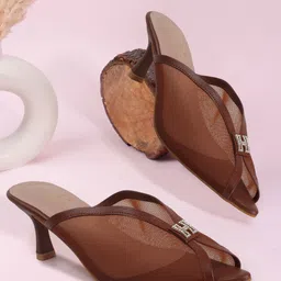 PLANET WALK Woven Design Western - Embellished Kitten Sandals-picture-28