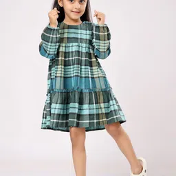 Piccolo Piglet Checked A-Line Dress-image-21