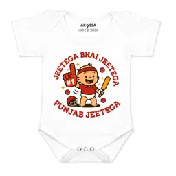 arvesa Jeetega Bhai Jeetega Punjab Jeetega Printed Romper-picture-23