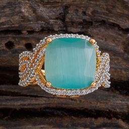 Kushal's Fashion Jewellery Rhodium-Plated Zircon Studded Adjustable Finger Ring-picture-20