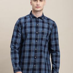Turtle Relaxed Slim Fit Tartan Checks Pure Cotton Casual Shirt-picture-47