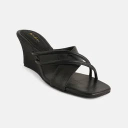 Mast & Harbour Women Solid Party Wedge Sandals-55