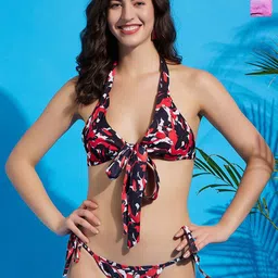 SECRETS BY ZEROKAATA Women Pack of 2 Printed Halter Beachwear Swim Bikini Set-image-64