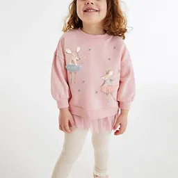JC SPARKLE Girls Printed Pure Cotton Sweatshirt with Leggings-image-30