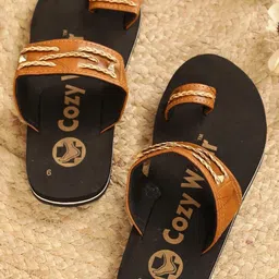 Cozy Wear Men Navy Blue Flip Flops-picture-1