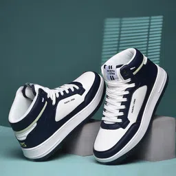 North Star Men Colourblocked Mid-Top Round Toe Sneakers-picture-10