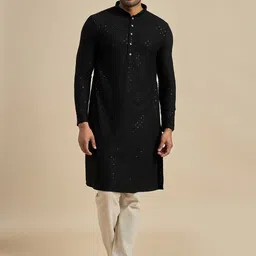 Anouk Men Geometric Thread Work Kurta-picture-12
